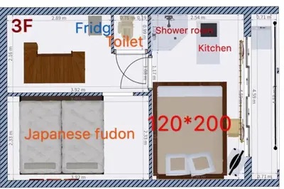 a floor plan of a japanese hotel at Sky sweet home in Tokyo