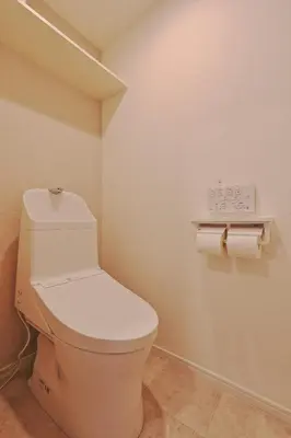 a bathroom with a white toilet in a room at V Close to Shinjuku Kabukicho Korean Town FrWIFI I in Tokyo