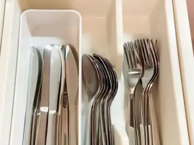 a group of silver utensils in a refrigerator at \u30ec\u30ac\u30ea\u30a2\u30d2\u30eb\u30ba402 in Tokyo
