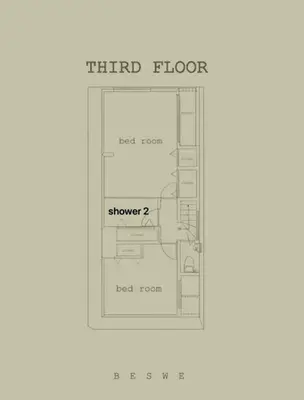 a floor plan of the third floor of a building at Hotel Beswe in Tokyo