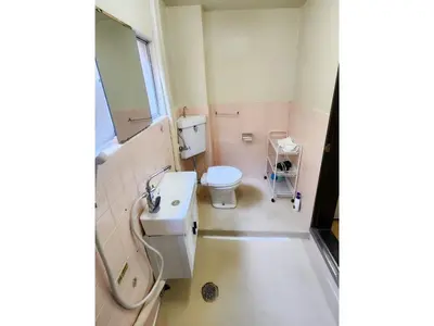 a bathroom with a toilet and a sink at Mamada Building - Vacation STAY 18001 in Tokyo