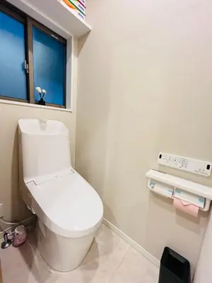a bathroom with a white toilet and a window at Year-end promotion 2 Gread location 1min to Station Closs Ueno Max 6 people Wi-fi unlimited in Tokyo