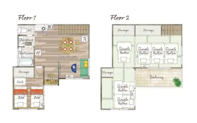 a floor plan of a condo at NakakasaiKodateNKK1 in Tokyo