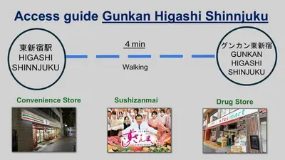a screenshot of the access guide gurgaon hiryani shimizu website at Higashi-Shinjuku 901 in Tokyo