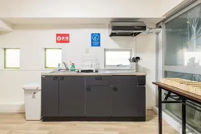 a kitchen with a sink and a counter top at -Higashi Shinjuku 1009- in Tokyo