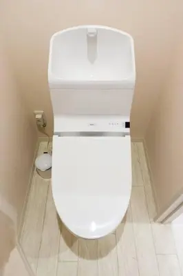 a bathroom with a white toilet in a room at SLEEPLAB THE STAY Casual \u65b0\u5bbf2 in Tokyo
