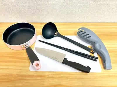a table with utensils and a cup of coffee at japanese art kiyo-e house traditional towns self check in in Tokyo