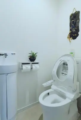 a bathroom with a toilet and a sink at #203WZNET\u6885\u5c4b\u6577\u99c52\u5206\u6a2a\u6d5c\u7fbd\u7530\u7a7a\u6e2f\u90fd\u5fc3\u4fbf\u5229\u5546\u5e97\u88571ldk\u5e83\u3044 in Tokyo