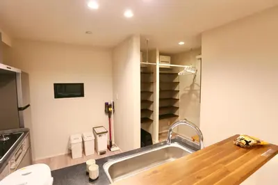 a kitchen with a sink and a counter top at Metro 4 min to Shinjuku St Luxury Home in Shinjuku City in Tokyo