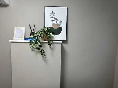 a cabinet with a plant on top of it at COMMA HOUSE Shinjuku 11 in Tokyo