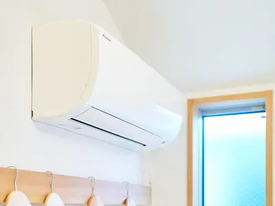 a kitchen with a white hood over a counter at Accommodation Kisakata - Vacation STAY 63868v in Tokyo