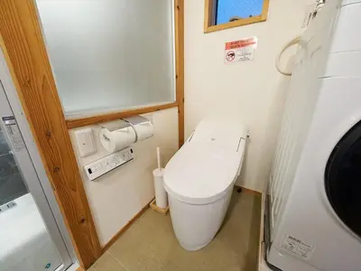 a small bathroom with a toilet in a vehicle at Accommodation Kisakata - Vacation STAY 63868v in Tokyo