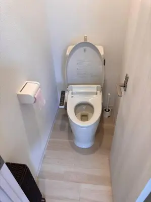 a small bathroom with a toilet in a stall at \u68ee\u4e0b\u99c52\u5206 sky tree view 501 in Tokyo