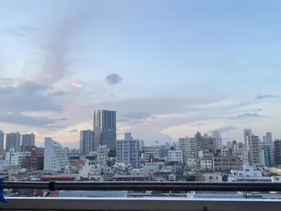 a view of a city with tall buildings at Shinjuku house 2 in Tokyo