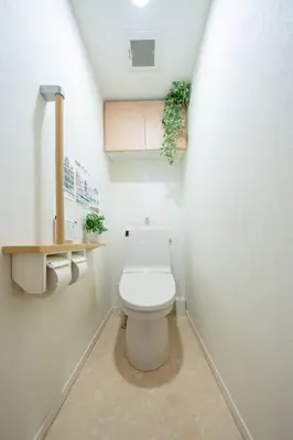 a bathroom with a white toilet in a room at Seibu Shinjuku Station 2 min walk Shin-Okubo Station 6 min walk,4 people can stay ISJ35 in Tokyo
