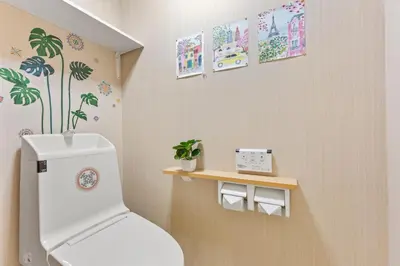 a bathroom with a white toilet in a room at Tokyo Shinjuku Group Stay-Up to 16 Guests ISJ36 in Tokyo