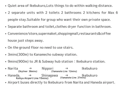a screenshot of a page of a document with the descriptions of a group of people at COMMA HOUSE Nishi-Ikebukuro 2 UNITS 2131 in Tokyo