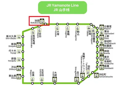 a map of the uk yamazaki line at COMMA HOUSE Nishi-Ikebukuro 2 UNITS 2131 in Tokyo