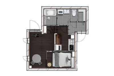 a drawing of a floor plan of a house at FL Residence Kagura Futei II in Tokyo
