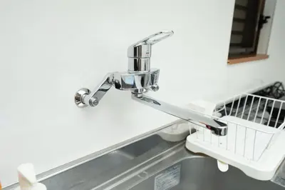 a kitchen sink with a faucet at XS14 XROSS STAY Higashi shinjuku1 \u6771\u65b0\u5bbf in Tokyo