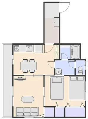 a floor plan of a house at Cosmy-2 IC53 in Tokyo