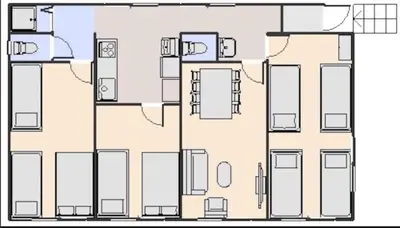 a floor plan of a building at Nishi Shinjuku House Five 2F HF2 in Tokyo