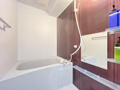 a bathroom with a tub and a sink at Tobu High Line Daimon 201 TH1 in Tokyo