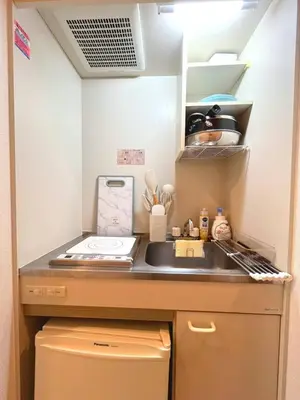 a kitchen with a sink and a counter top at Belle Vie Waseda BW32 in Tokyo