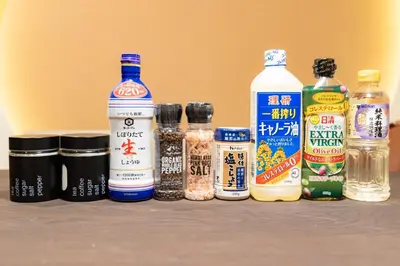 a row of different bottles of food and drinks at VISTALIA - Vacation STAY 18152 in Tokyo