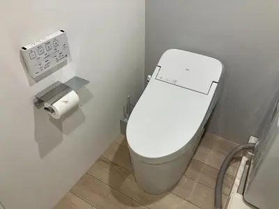 a bathroom with a white toilet in a room at HW HILLS Komagome 101 by Tranova in Tokyo