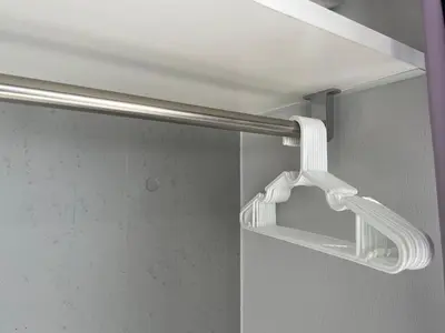 a towel rack in a shower in a bathroom at HW HILLS Komagome 401 by Tranova in Tokyo