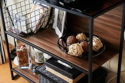 a table with a bowl of balls on a shelf at Okubo Daiichi House 1B OD1B in Tokyo