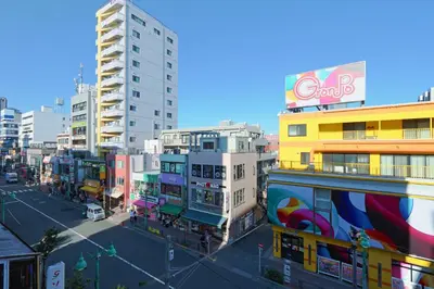 a view of a city street with tall buildings at V Close to Shinjuku Kabukicho Korean Town FrWIFI K in Tokyo
