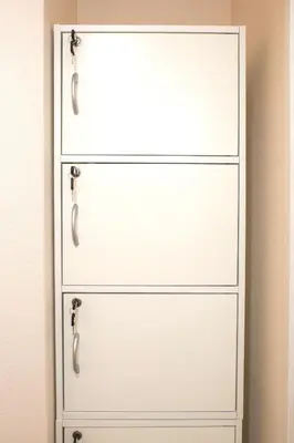 a white dresser with three draws in a room at Avinity Higashi Nakano 1F - Vacation STAY 87308v in Tokyo