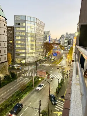 a view of a city with cars on a street at Shinjuku Center\u65b0\u5bbf\u4e2d\u5fc3! !Shinjuku Kabukicho! 3min walk! JR \u65b0\u5bbf!\u5730\u94c1\u7ad9\u6b65\u884c3\u5206 !\u65b0\u5bbf\u6b4c\u821e\u4f0e!\u9633\u5149\u7684\u8d85\u5927\u9633\u53f0 \u4fef\u77b0\u660e\u5927\u8857\u8857\u666f!\u8457\u540d\u8fde\u9501\u5927\u578b\u516c\u5bd3!\u4e00\u5c4224\u5c0f\u65f6\u4fdd\u5b89\u5e38\u9a7b605 in Tokyo