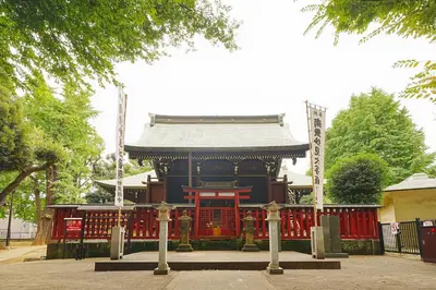 a pagoda in a park with a red fence at Monthly Stay Furnished Apartment \u6c60\u888b\u99c5\u5f92\u6b69 5\u5206 Mejiro Yasu Hotel in Tokyo