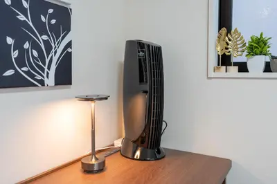 a computer monitor sitting on top of a desk at Boasorte Urayasu in Tokyo