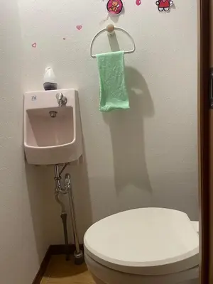 a bathroom with a white toilet and a sink at \u5e73\u5b89\u65c5\u9986\u7537\u58eb\u8ff7\u4f60\u5355\u8eab\u516c\u5bd3 in Tokyo