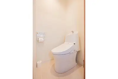a bathroom with a white toilet in a room at Asakusa Stay Hotel in Tokyo