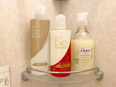 a shelf with two bottles of lotion on it at Pangoo Shinagawa Room 503 - Vacation STAY 00026v in Tokyo