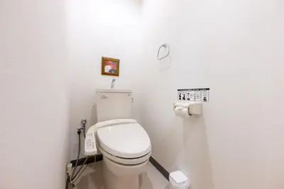 a bathroom with a white toilet in a room at Joint Court Kameido in Tokyo