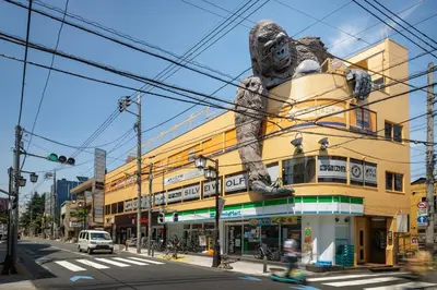 a statue of a lion on the side of a building at Sangenjaya 102 square meters 3 Bedroom 2 bathrooms in Tokyo