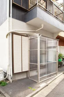 a metal gate on the side of a building at Near Skytree 6-minute walk from Keisei Tokifune, direct access to Airport in Tokyo