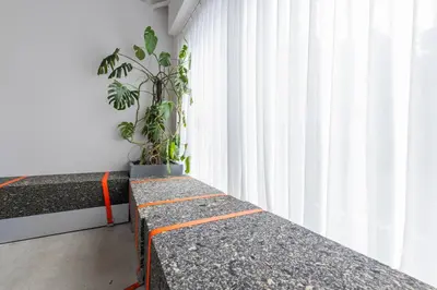 a room with a plant sitting next to a window at \u3077\u3075\u304b\u30bf\u30de\u30ce\u30a4-Pufuka Tamanoi in Tokyo