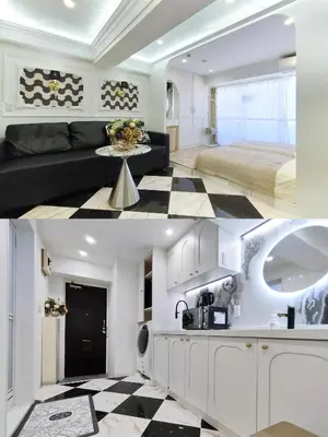 a living room and a bedroom with a couch and a bed at S19\u65b0\u5bbf\u6700\u4e2d\u5fc3 \u6b4c\u821e\u4f0e\u753a \u6771\u65b0\u5bbf\u7ad95\u5206 3\u5ba41\u5385 \u6700\u59277\u4eba-Shinjuku center 3 rooms 5 mins to St, Max 7P \u76f4\u8fbe\u65b0\u5bbf \u6d89\u8c37 \u8868\u53c2\u9053 \u6c60\u888b \u4e0a\u91ce \u4ee3\u4ee3\u6728 \u94f6\u5ea7 \u539f\u5bbf in Tokyo
