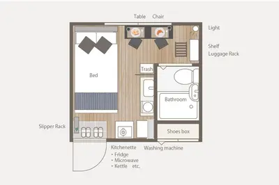 a floor plan of a house at Cozy Vintage Studio Asakusa Skytree Ueno Akihabara in Tokyo