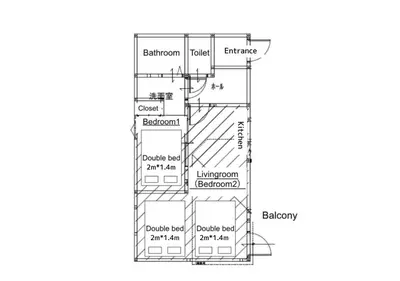 a floor plan of a building at COMMA HOUSE Kitaikebukuro 103 in Tokyo