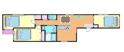 a floor plan of a house at TOKYO SKYTREE Cat house \u62bc\u4e0a\u99c5\u5f92\u6b696\u5206 \u6d45\u8349 in Tokyo