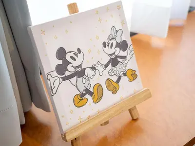 arylic painting of mickey mouse on a chair at FAMILIA OMORIKAIGAN - Vacation STAY 18448 in Tokyo