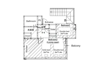 a floor plan of a house at COMMA HOUSE Kitaikebukuro 301 in Tokyo
